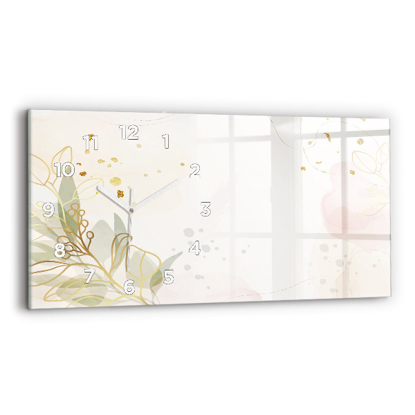 Horloge murale horizontale Abstraction pastel