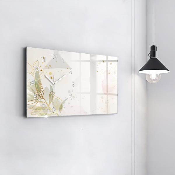 Horloge murale horizontale Abstraction pastel