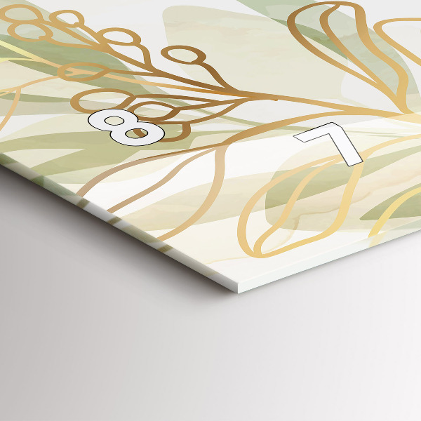 Horloge murale horizontale Abstraction pastel