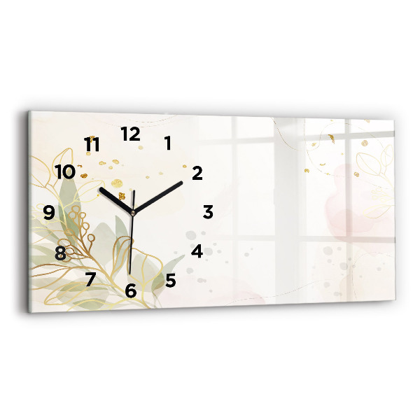 Horloge murale horizontale Abstraction pastel