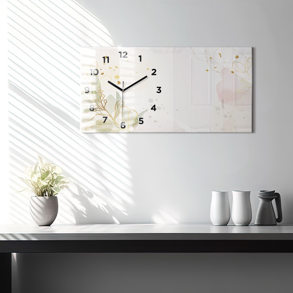 Horloge murale horizontale Abstraction pastel