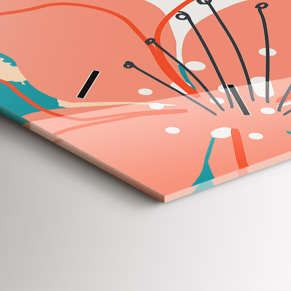 Horloge murale horizontale plantes hawaïennes