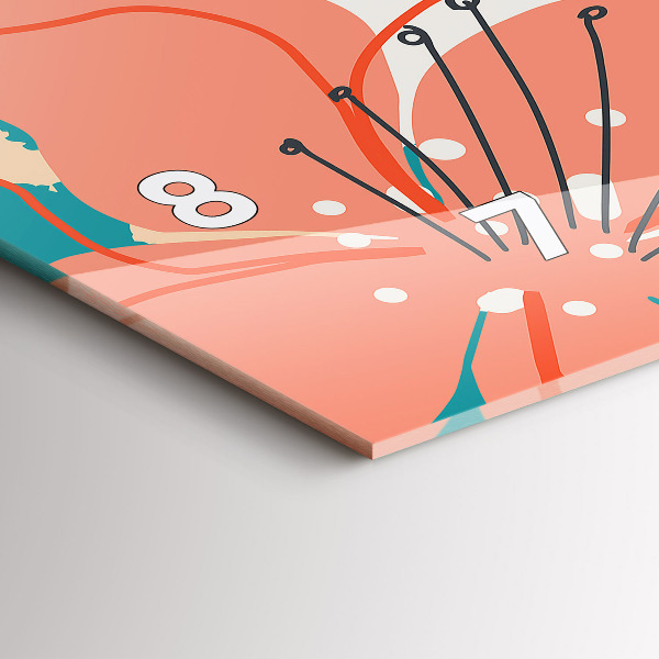 Horloge murale horizontale plantes hawaïennes