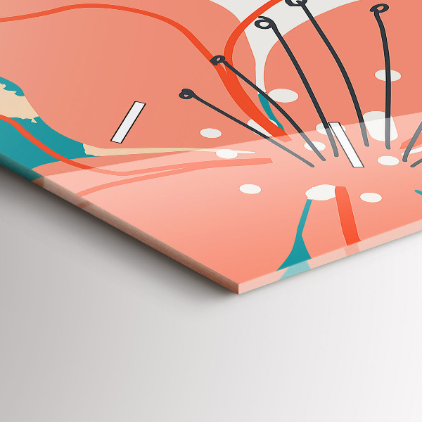 Horloge murale horizontale plantes hawaïennes