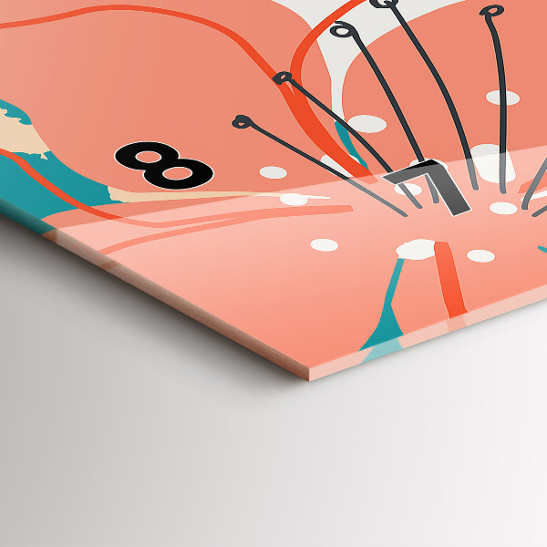 Horloge murale horizontale plantes hawaïennes