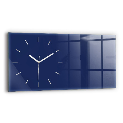 Horloge murale horizontale Couleur bleu marine