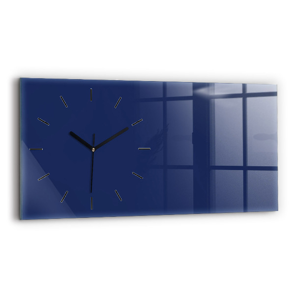 Horloge murale horizontale Couleur bleu marine