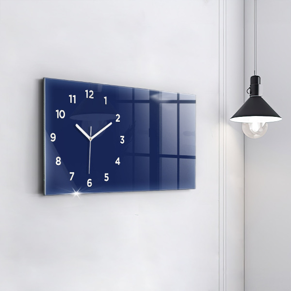 Horloge murale horizontale Couleur bleu marine