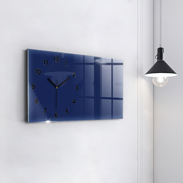 Horloge murale horizontale Couleur bleu marine