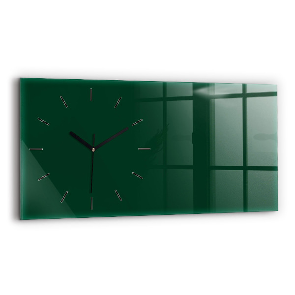 Horloge murale horizontale Couleur vert bouteille