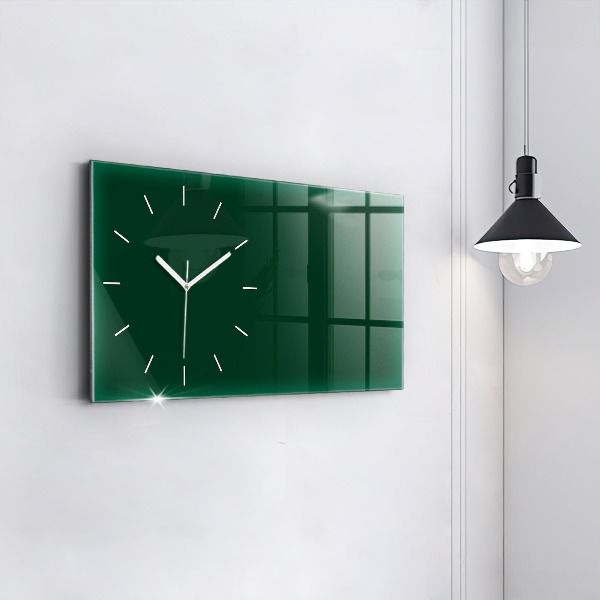 Horloge murale horizontale Couleur vert bouteille