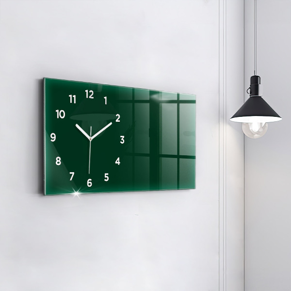 Horloge murale horizontale Couleur vert bouteille