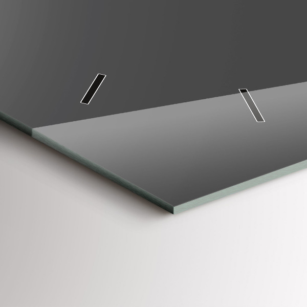 Horloge murale horizontale Couleur gris