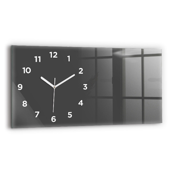 Horloge murale horizontale Couleur gris