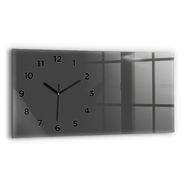 Horloge murale horizontale Couleur gris