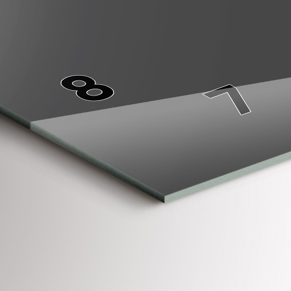 Horloge murale horizontale Couleur gris