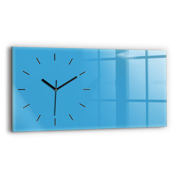 Horloge murale horizontale Couleur bleu