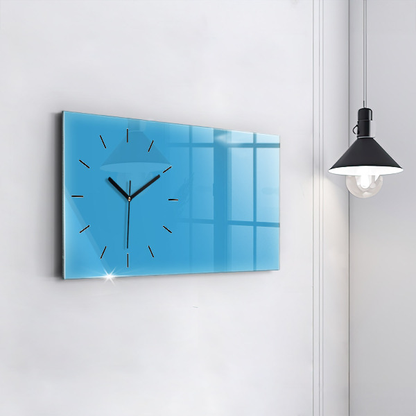 Horloge murale horizontale Couleur bleu
