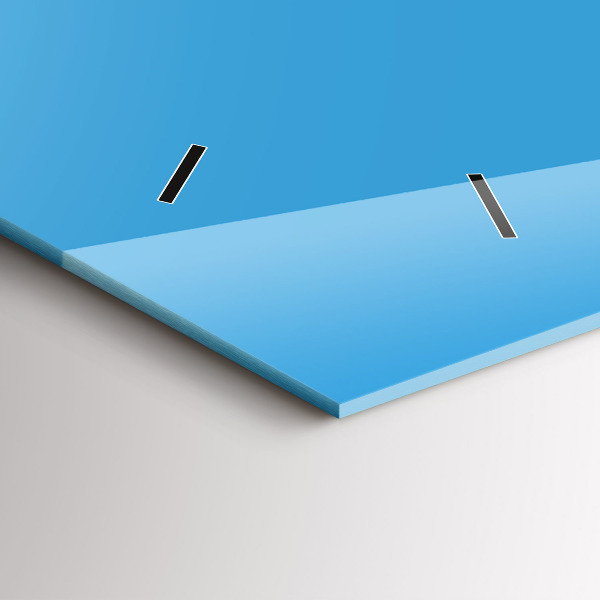 Horloge murale horizontale Couleur bleu