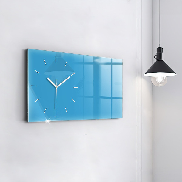 Horloge murale horizontale Couleur bleu