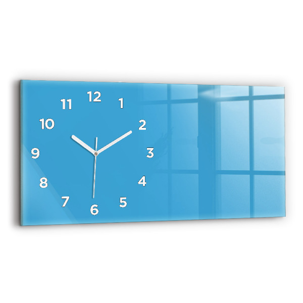 Horloge murale horizontale Couleur bleu