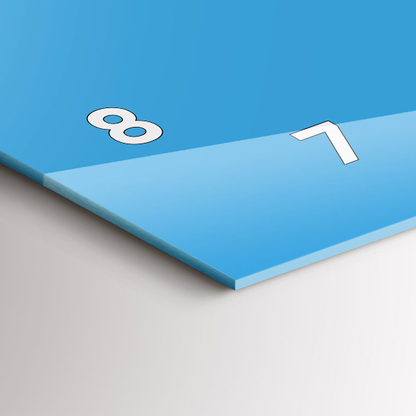 Horloge murale horizontale Couleur bleu