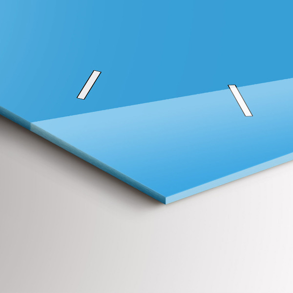 Horloge murale horizontale Couleur bleu