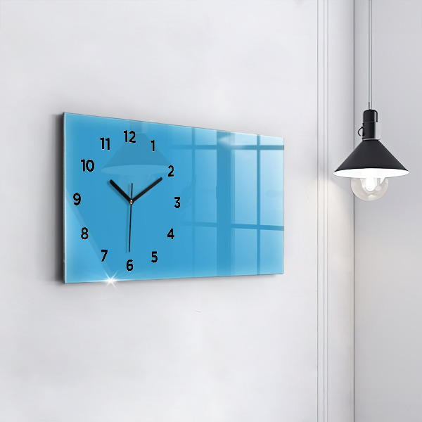 Horloge murale horizontale Couleur bleu