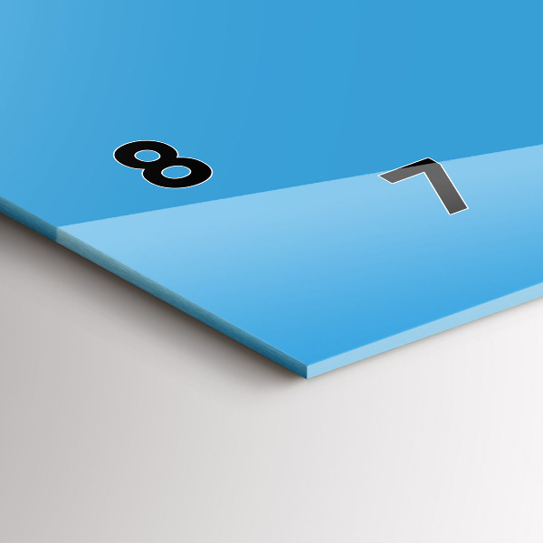 Horloge murale horizontale Couleur bleu