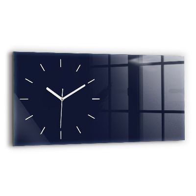 Horloge murale horizontale Couleur bleu marine foncé