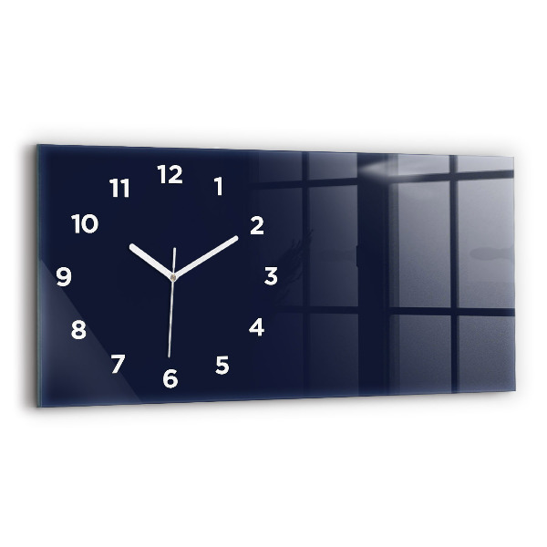 Horloge murale horizontale Couleur bleu marine foncé