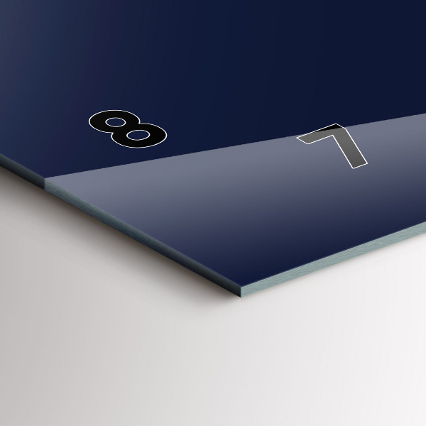 Horloge murale horizontale Couleur bleu marine foncé