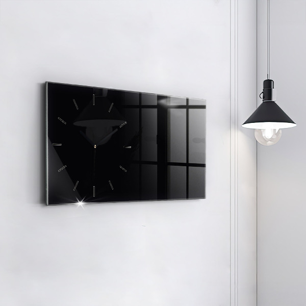 Horloge murale horizontale Couleur noir