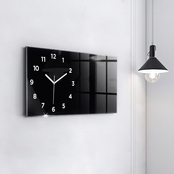 Horloge murale horizontale Couleur noir