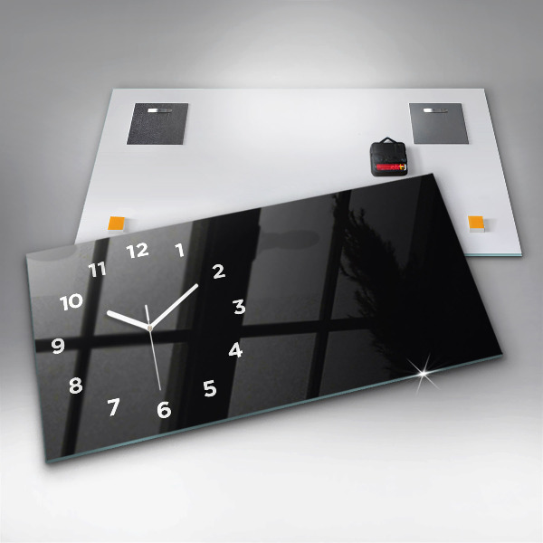 Horloge murale horizontale Couleur noir