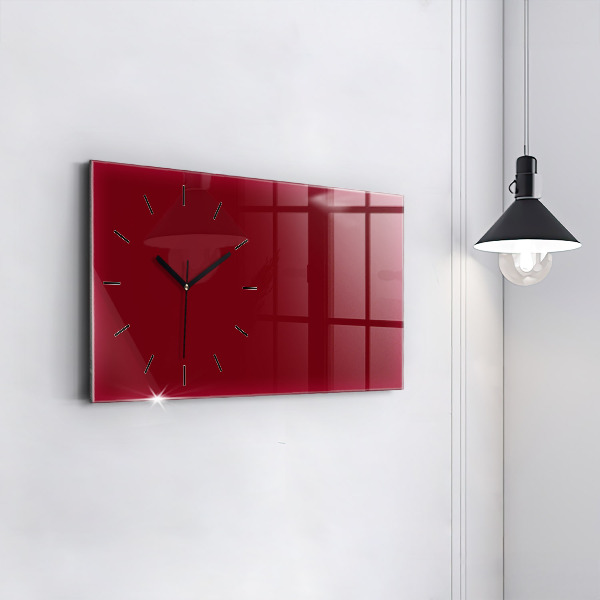 Horloge murale horizontale Couleur bordeaux