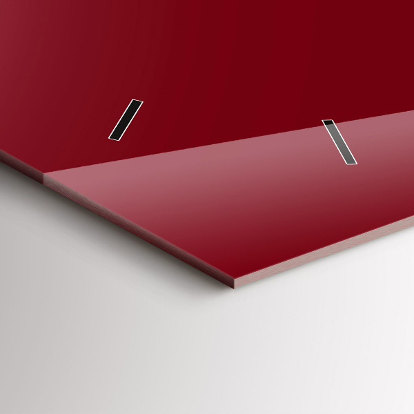 Horloge murale horizontale Couleur bordeaux