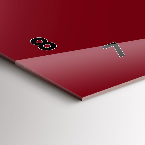 Horloge murale horizontale Couleur bordeaux