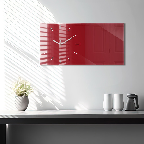 Horloge murale horizontale Couleur rouge