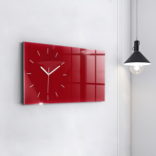 Horloge murale horizontale Couleur rouge