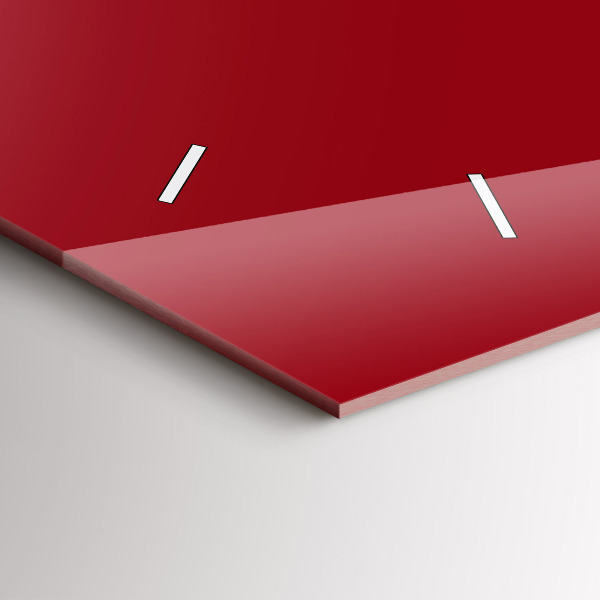 Horloge murale horizontale Couleur rouge