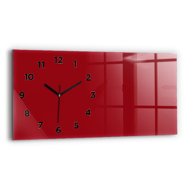 Horloge murale horizontale Couleur rouge