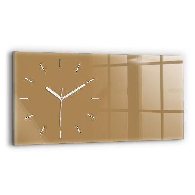 Horloge murale horizontale Couleur beige foncé
