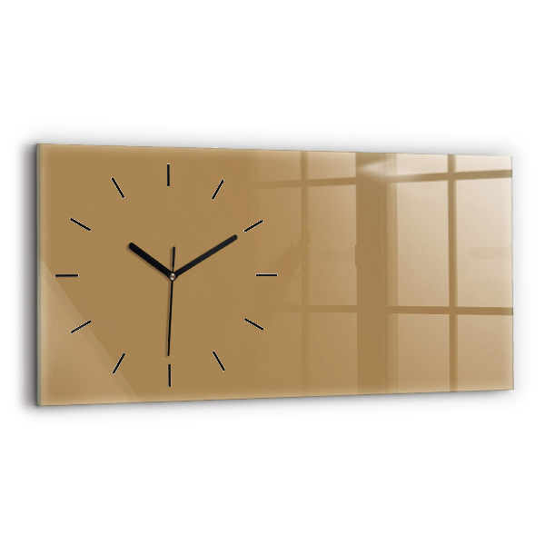 Horloge murale horizontale Couleur beige foncé
