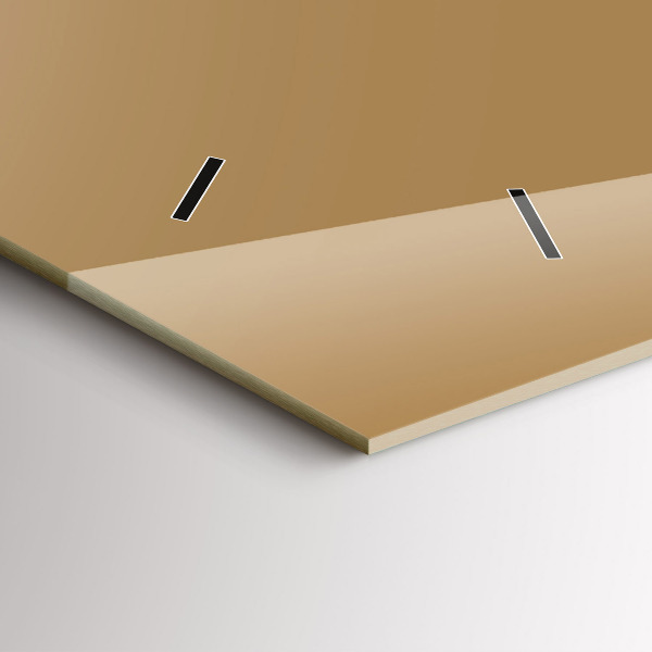 Horloge murale horizontale Couleur beige foncé