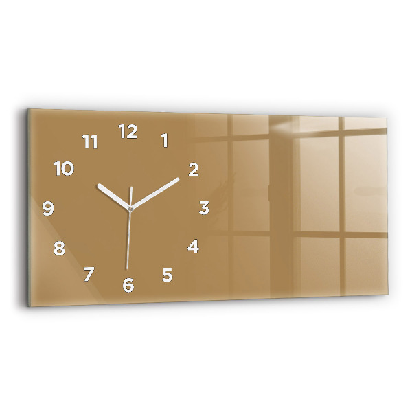 Horloge murale horizontale Couleur beige foncé