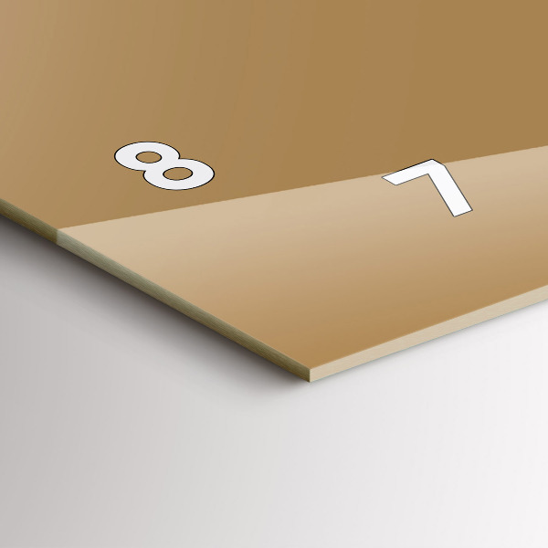 Horloge murale horizontale Couleur beige foncé