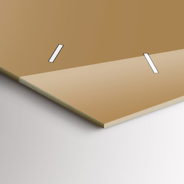 Horloge murale horizontale Couleur beige foncé