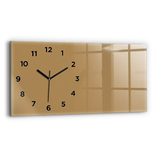 Horloge murale horizontale Couleur beige foncé