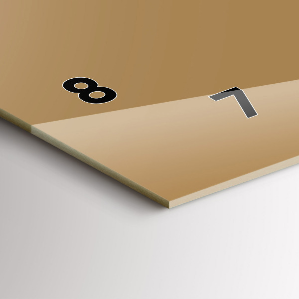 Horloge murale horizontale Couleur beige foncé